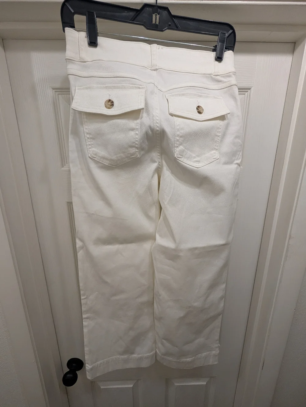 SPANX Stretch Twill Wide Leg Pants – Size M – White - Picture 3 of 4